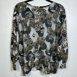 Free For Humanity Viscose Blend Crew Neck Pullover Sweater One Size